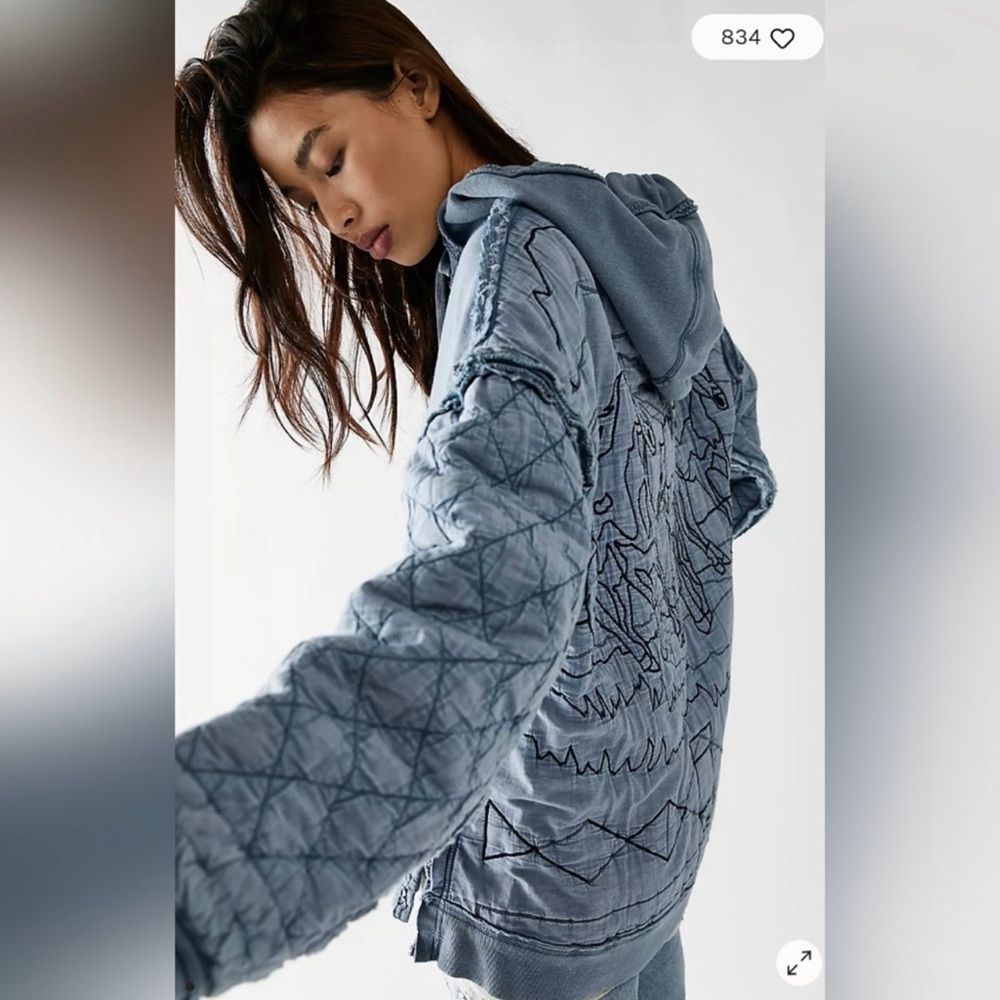 NWT - Free People -  Drive That Train Hoodie Size
Large L